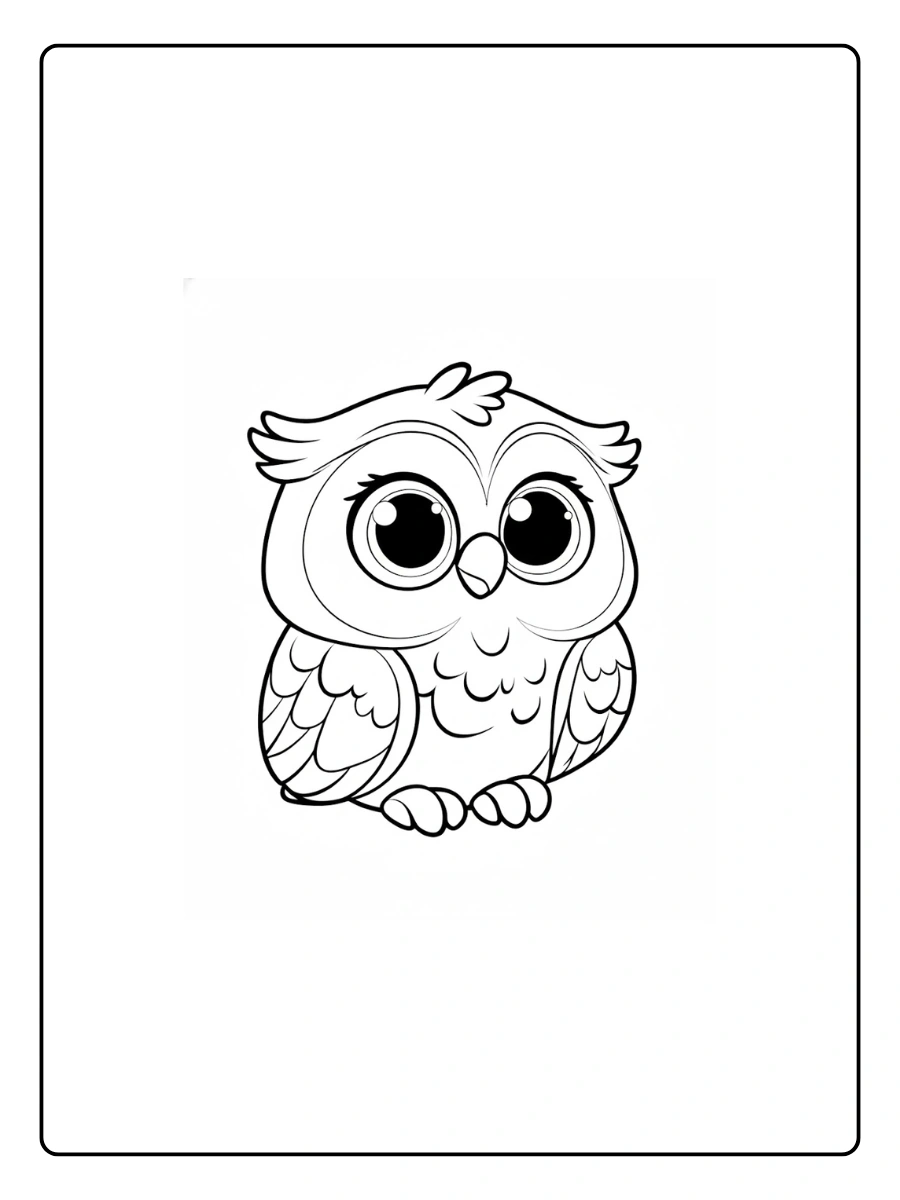 Cute Owl Coloring Pages – Happy Owl Cute Owl Coloring Pages – Happy Owl