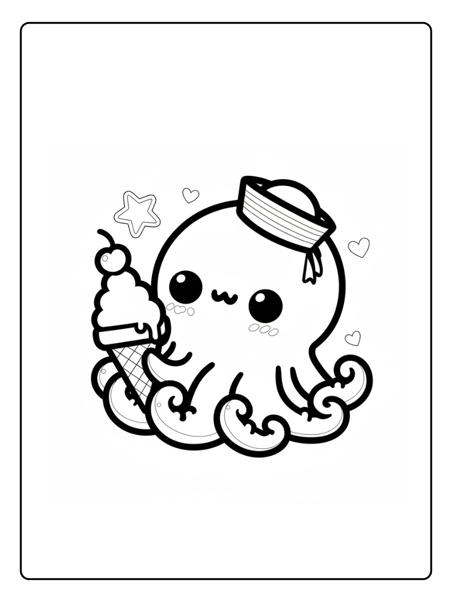 Octopus Coloring Pages – Realistic Octopus