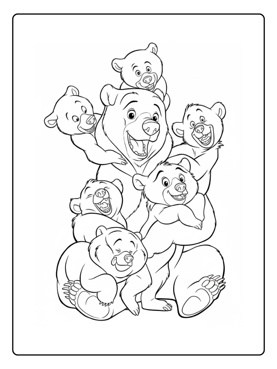 Bear Coloring Pages – Bear Family