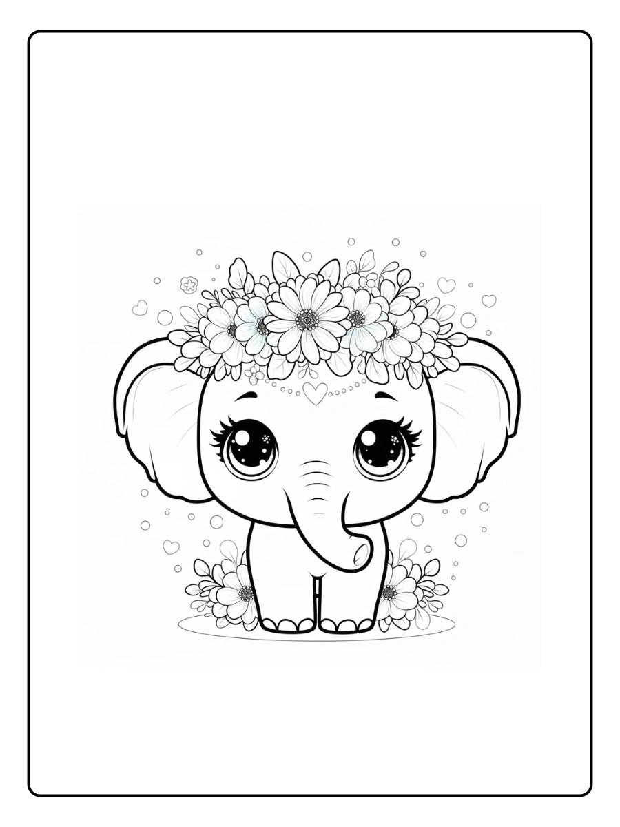 Cute Elephant Coloring Pages – Little Elephant Cute Elephant Coloring Pages – Little Elephant