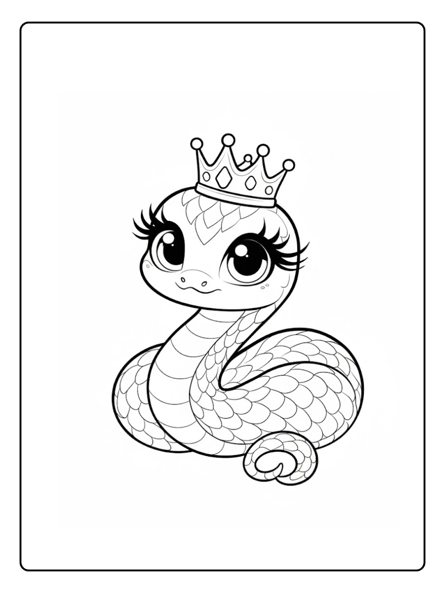 Snake Coloring Pages – Realistic Snake