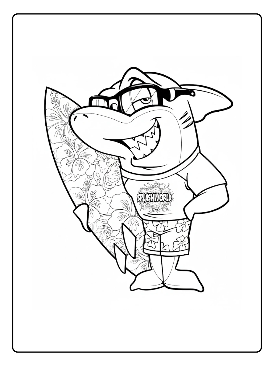 Shark Coloring Pages – Cartoon Shark
