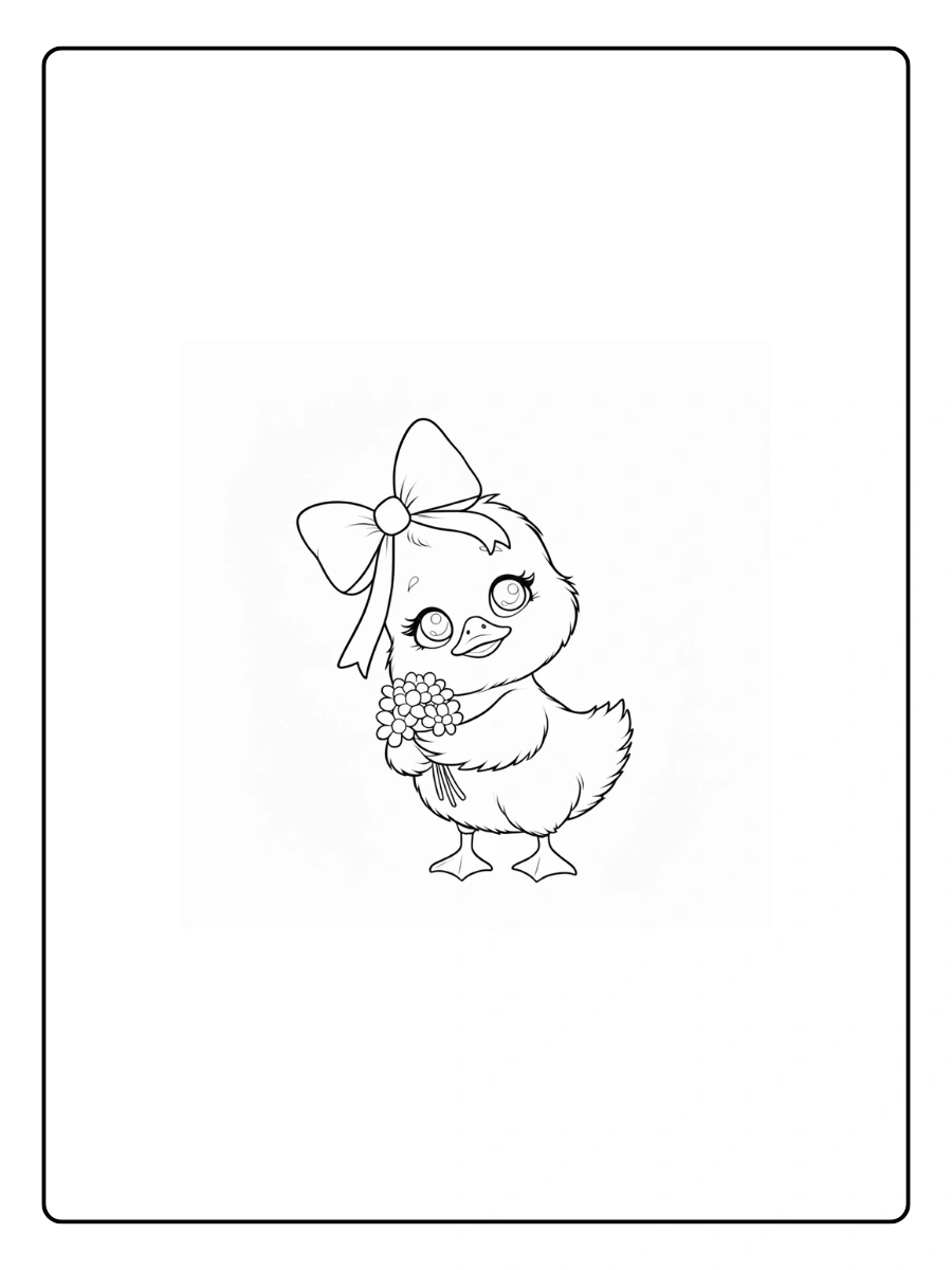 Cute Duck Coloring Pages – Duckling Cute Duck Coloring Pages – Duckling