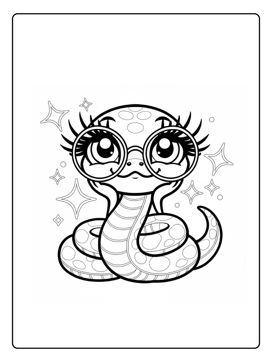 Snake Coloring Pages – Cute Baby Snake