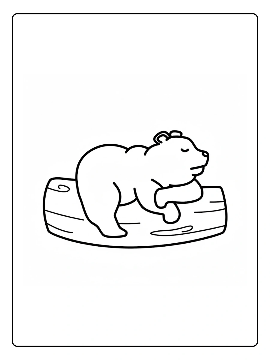 Bear Coloring Pages – Simple Bear Outline