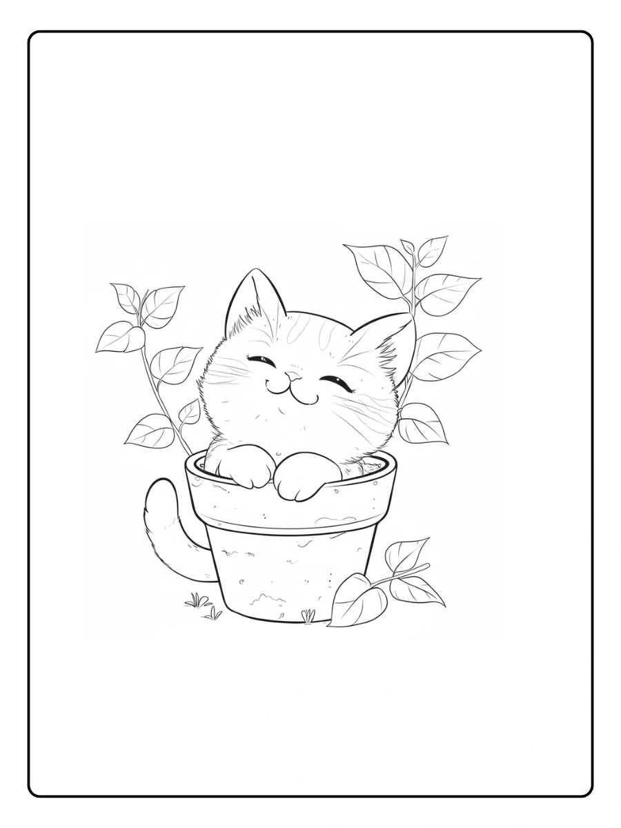Cute Cat Coloring Pages – Ultimate Cute Kitty Set