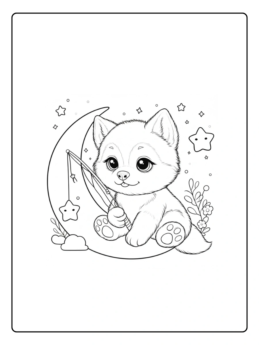 Cute Wolf Coloring Pages – Smiling Wolf Cute Wolf Coloring Pages – Smiling Wolf