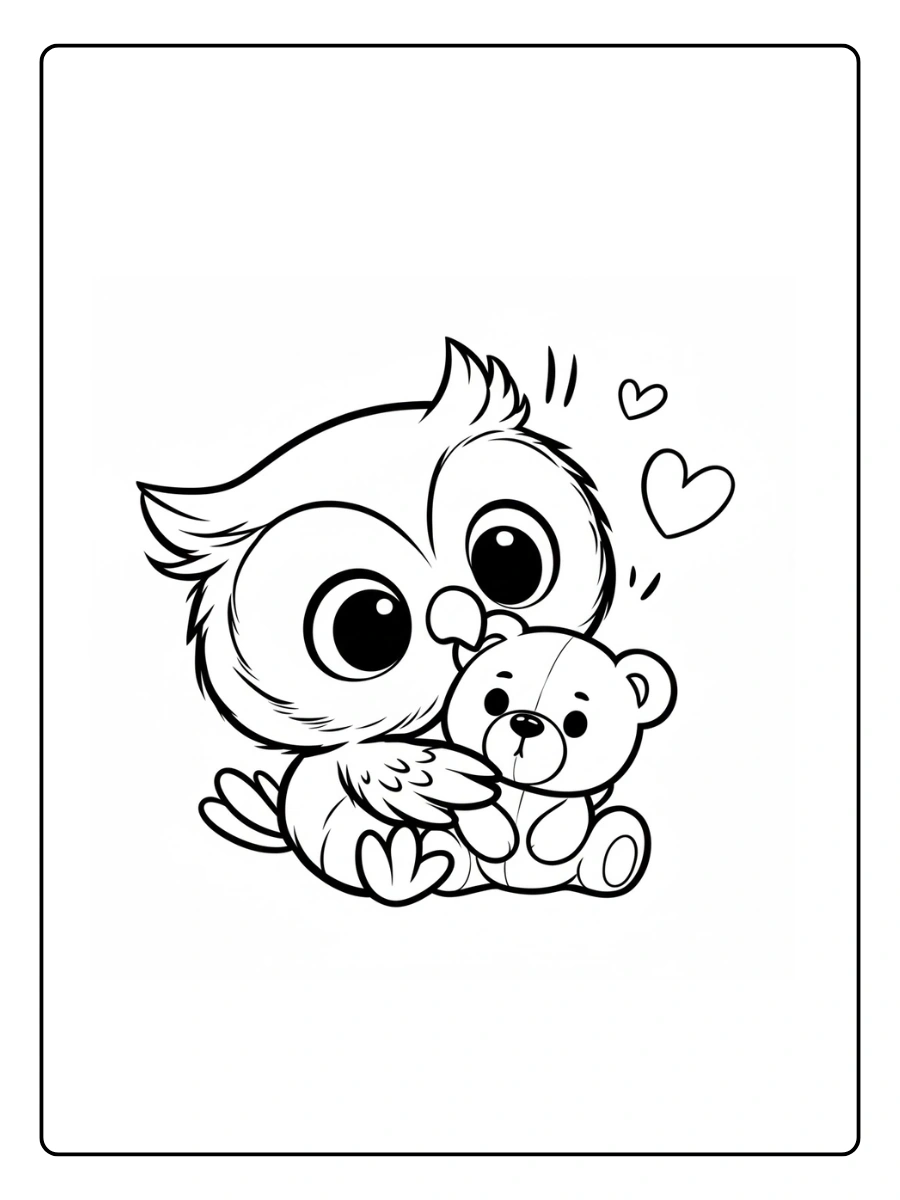 Cute Owl Coloring Pages – Smiling Owl Cute Owl Coloring Pages – Smiling Owl