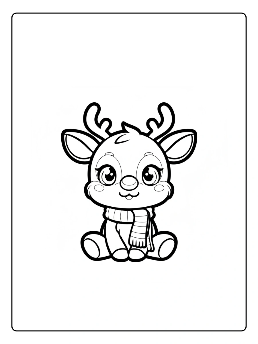 Deer Coloring Pages – Simple Deer Outline