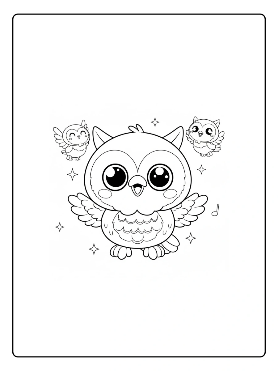 Cute Owl Coloring Pages – Baby Owl Cute Owl Coloring Pages – Baby Owl