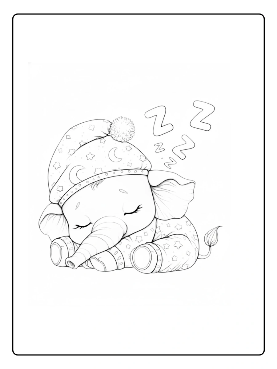Cute Elephant Coloring Pages – Sitting Elephant Cute Elephant Coloring Pages – Sitting Elephant