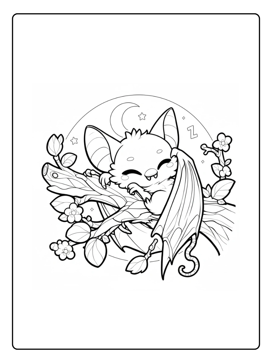 Cute Bat Coloring Pages – Bat Printable