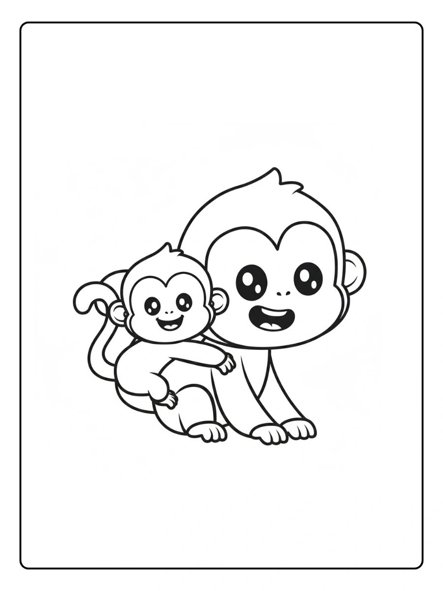 Monkey Coloring Pages – Realistic Monkey Monkey Coloring Pages – Realistic Monkey