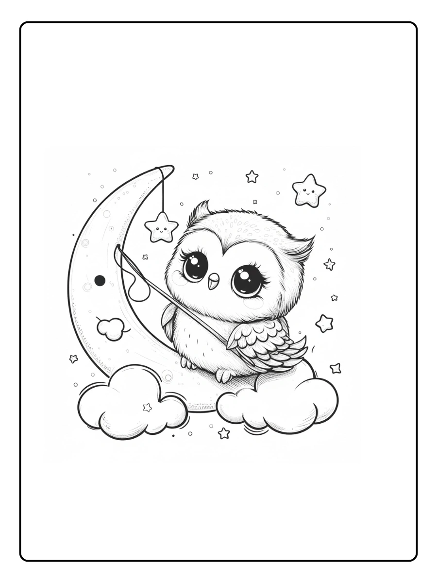 Cute Owl Coloring Pages – Sitting Owl Cute Owl Coloring Pages – Sitting Owl