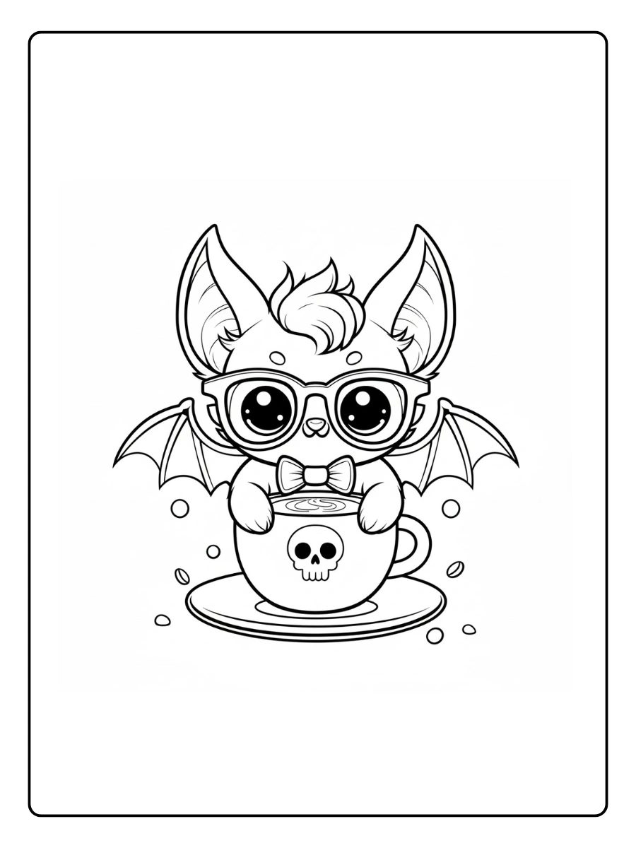 Cute Bat Coloring Pages – Bat for Preschool
