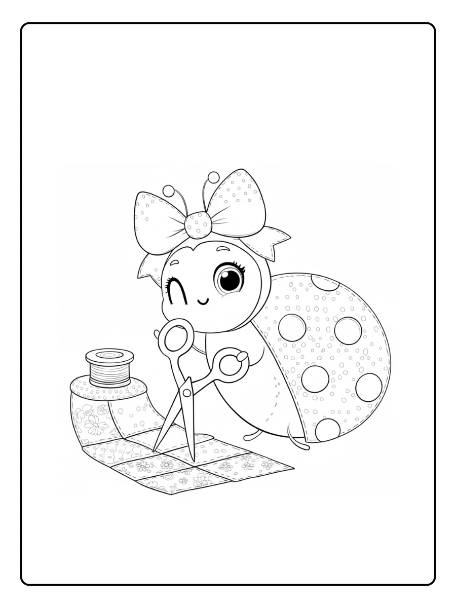 Ladybug Coloring Pages – Decorative Ladybug Pattern