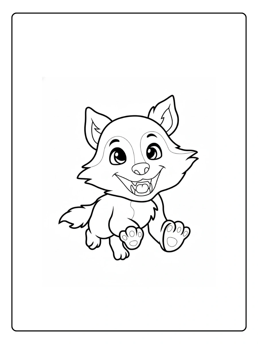 Cute Wolf Coloring Pages – Baby Wolf Cute Wolf Coloring Pages – Baby Wolf