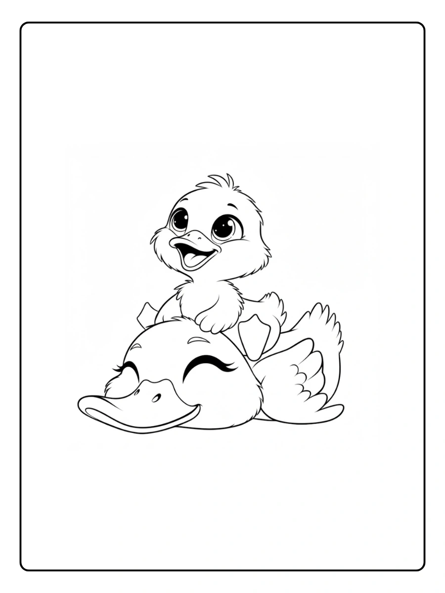 Cute Duck Coloring Pages – Standing Duck Cute Duck Coloring Pages – Standing Duck