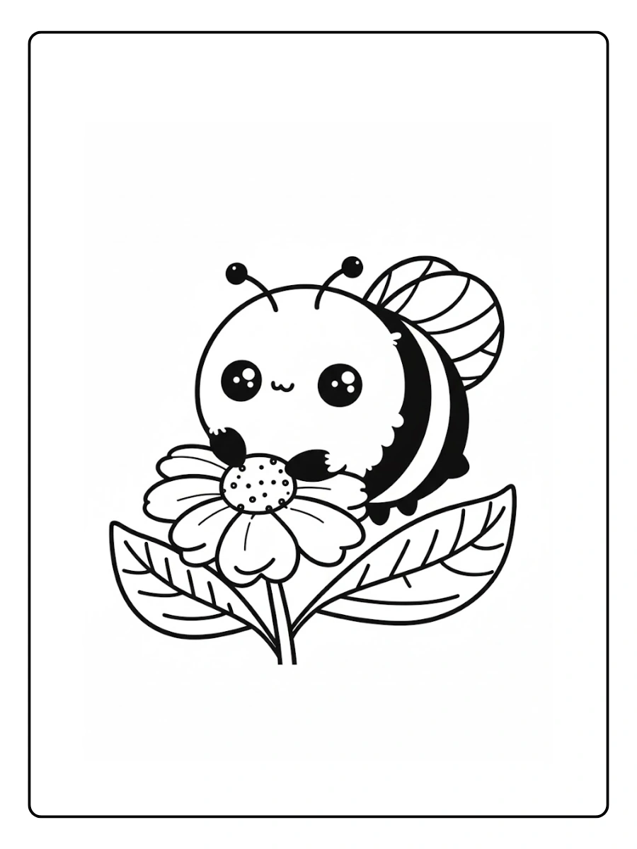 Bee Coloring Pages – Baby Bee