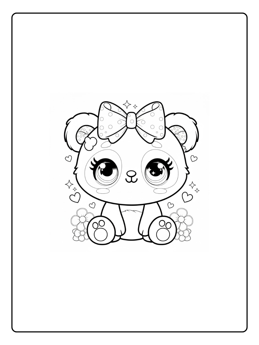 Cute Panda Coloring Pages – Cute Panda Chibi