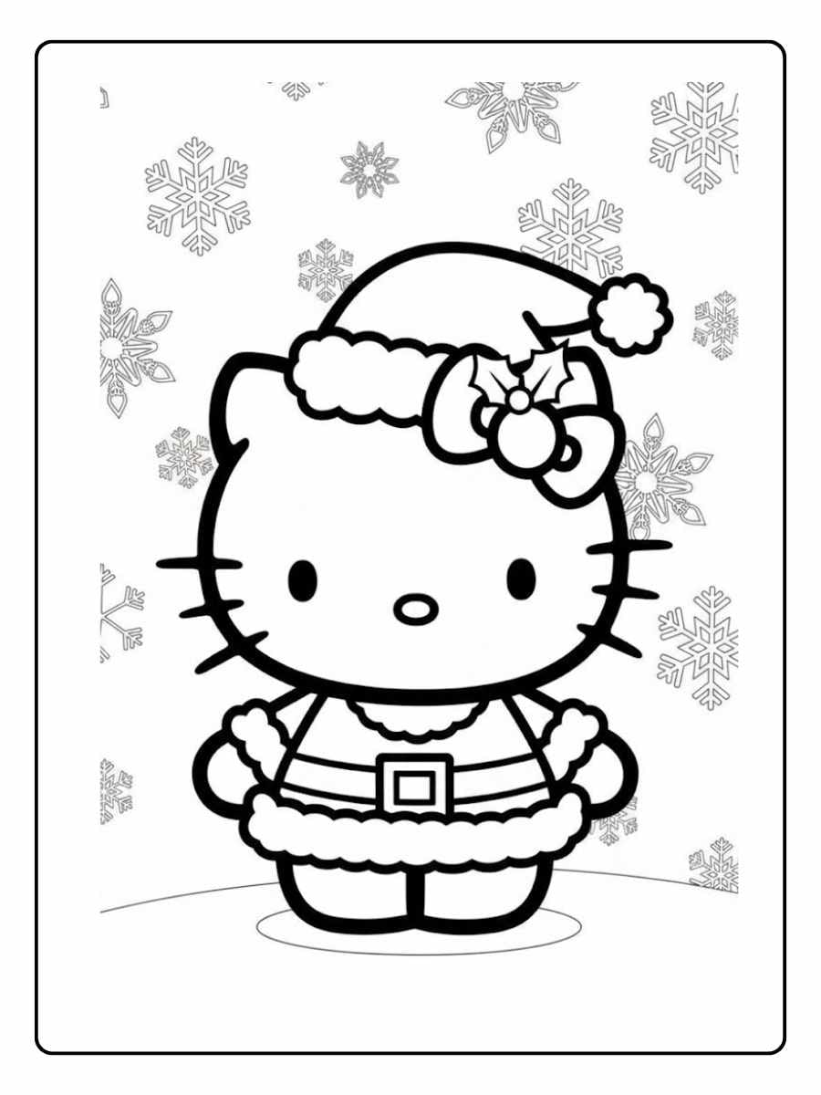 hello kitty christmas coloring pages perfect for printing