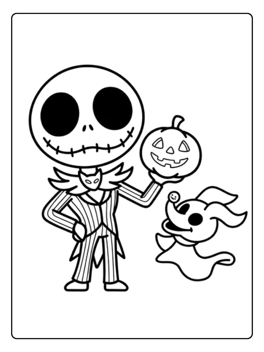 nightmare before christmas coloring pages activity