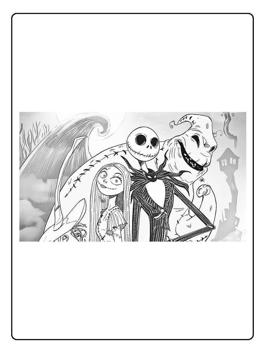 nightmare before christmas coloring pages gift idea