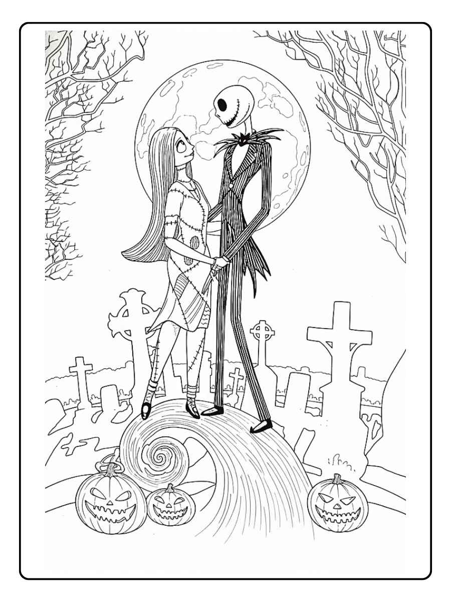nightmare before christmas coloring pages modern