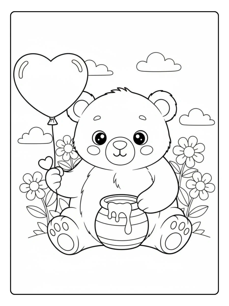 Bear Coloring Pages – Cute Bear