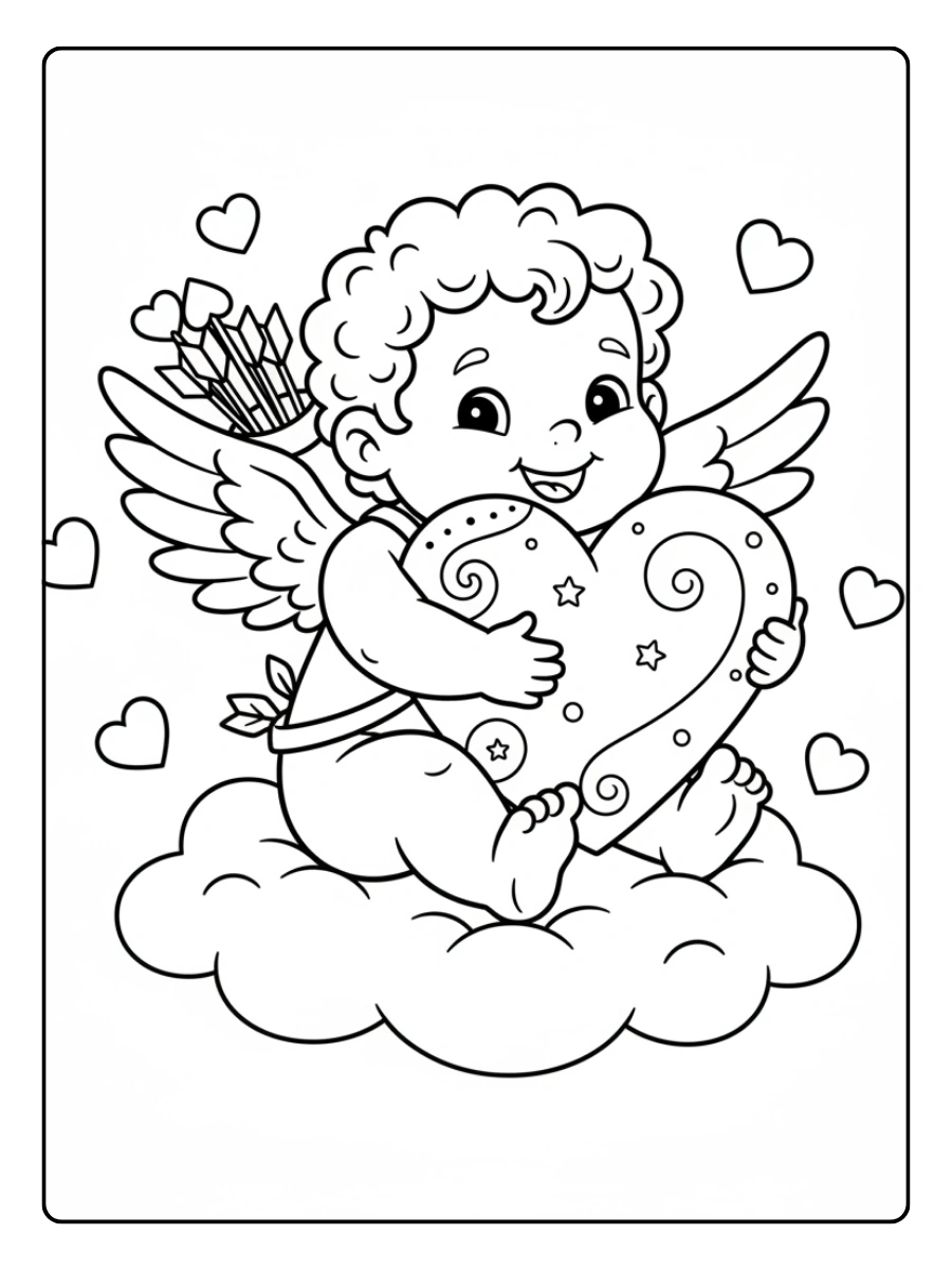 Cupid Coloring Pages – Cupid Love Symbol
