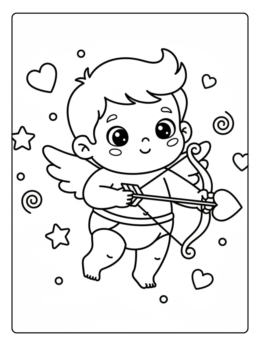 Cupid Coloring Pages – Cupid for Kids