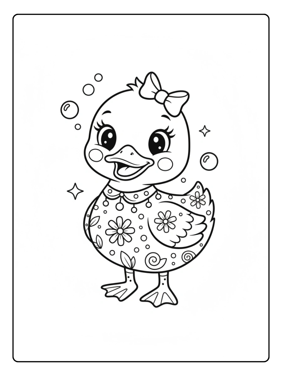 Cute Duck Coloring Pages – Decorative Duck Cute Duck Coloring Pages – Decorative Duck
