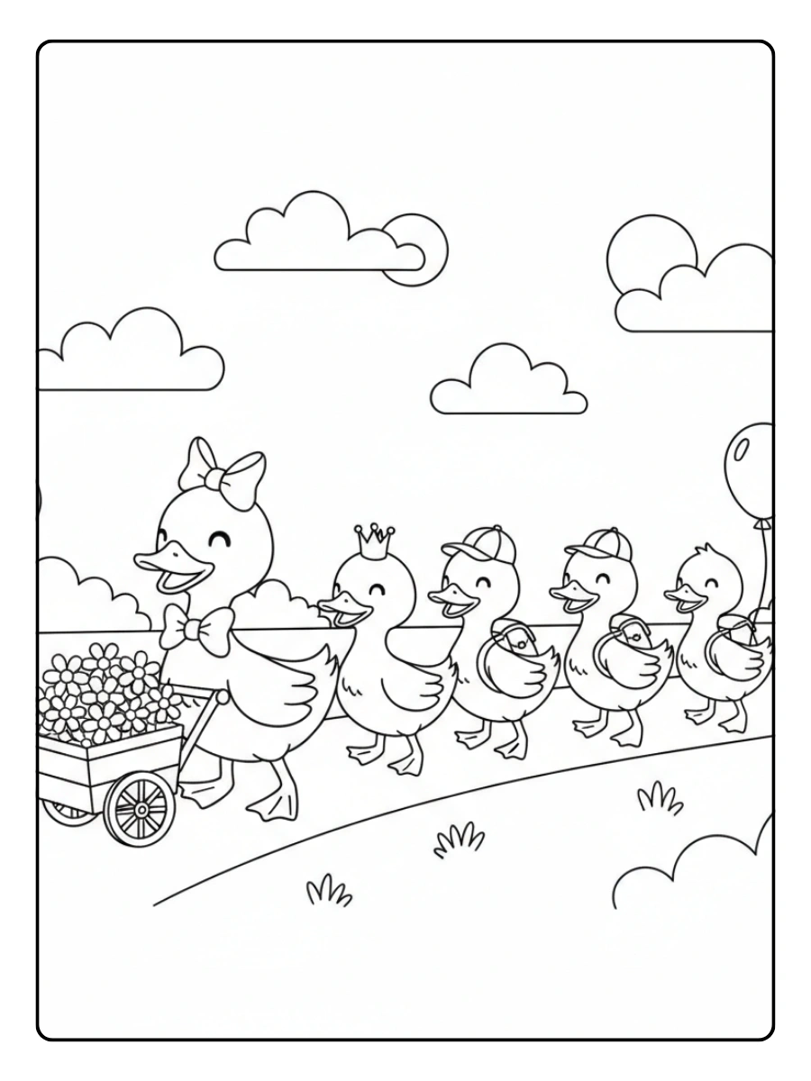 Cute Duck Coloring Pages – Duck Parade Cute Duck Coloring Pages – Duck Parade