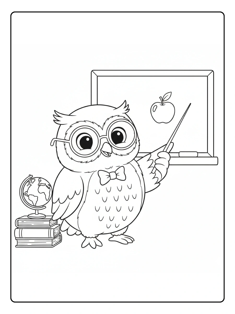 Cute Owl Coloring Pages – Cute Teacher Owl Cute Owl Coloring Pages – Cute Teacher Owl