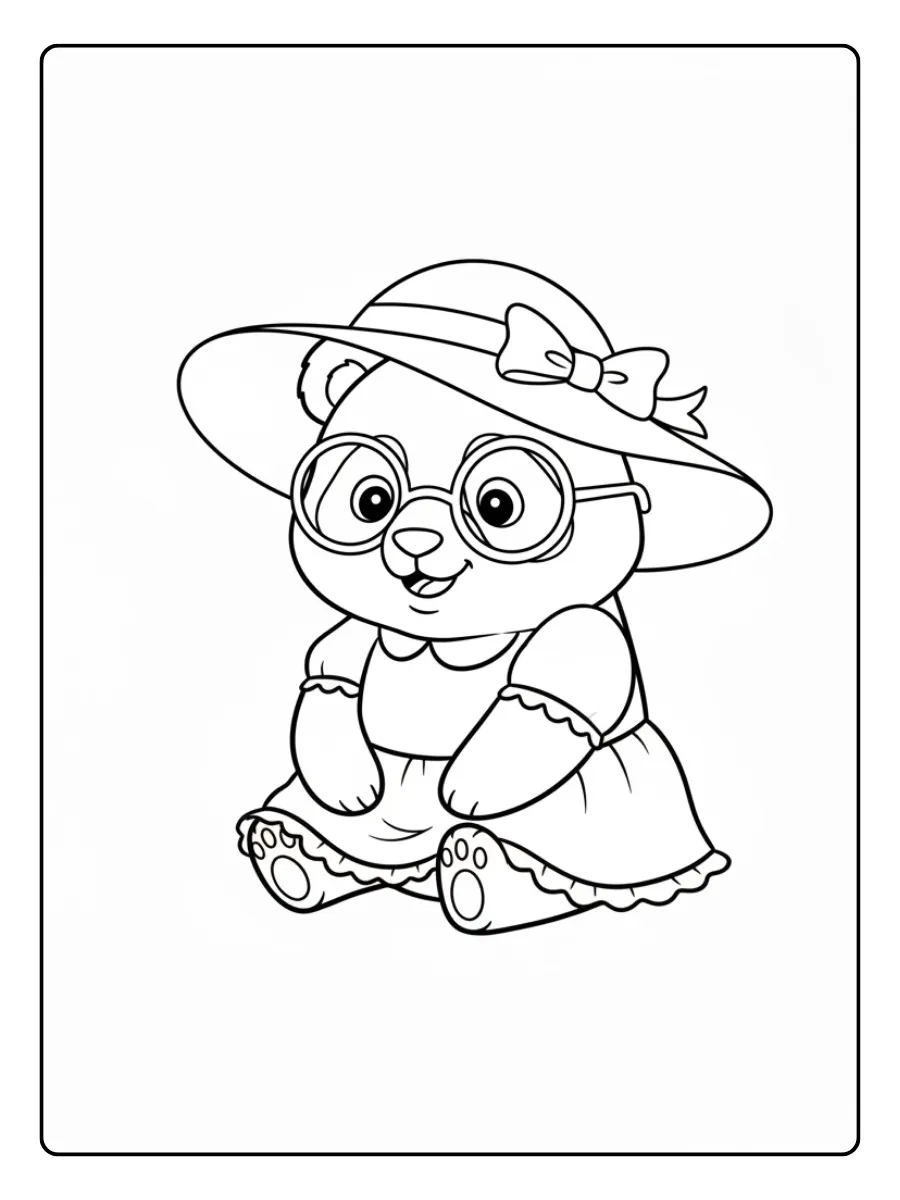 Cute Panda Coloring Pages – Cute Panda Dress Up