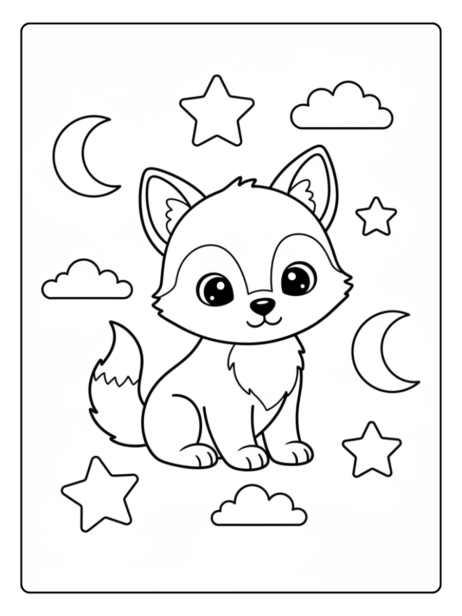Cute Wolf Coloring Pages – Preschool Wolf Cute Wolf Coloring Pages – Preschool Wolf