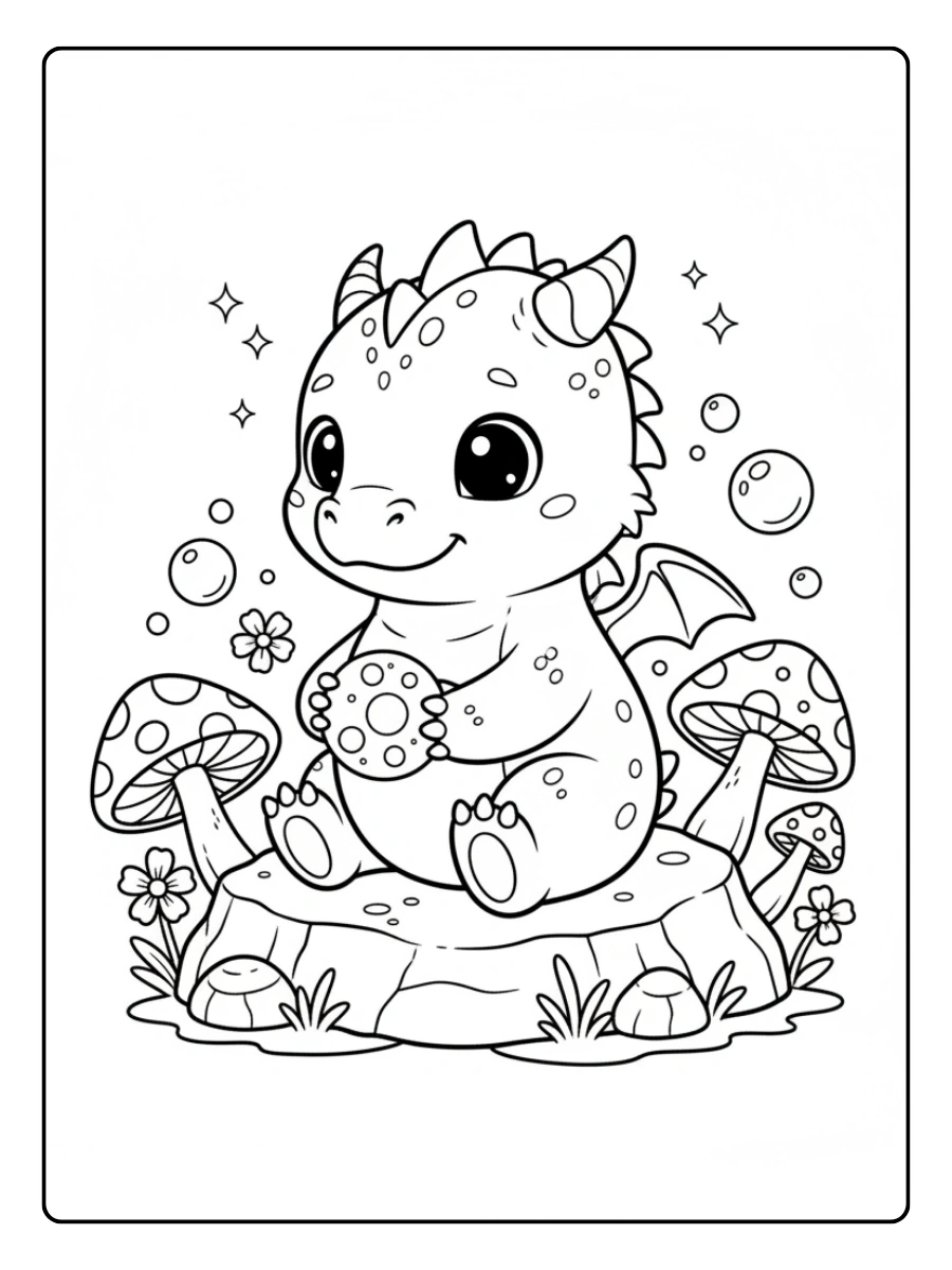 Fantasy Coloring Pages – Cute Fantasy Creature