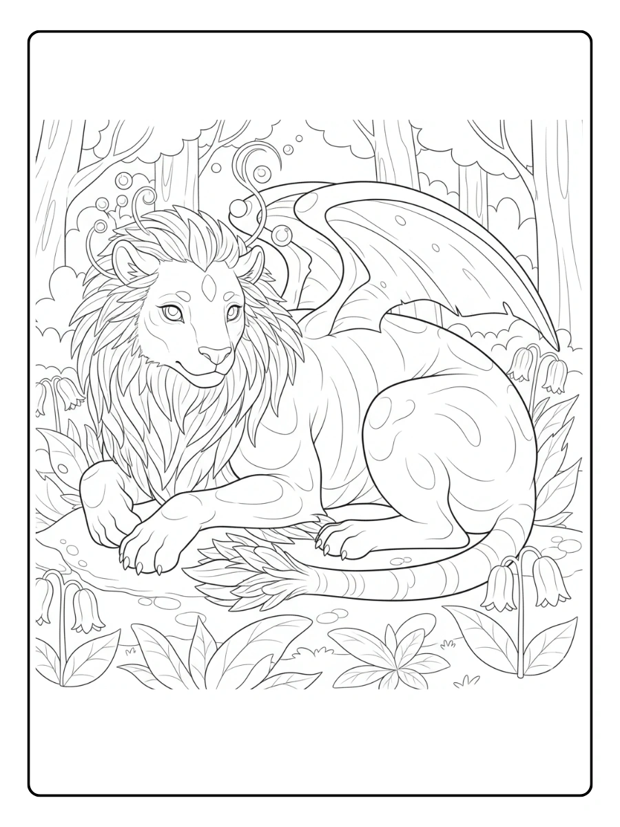 Fantasy Coloring Pages – Fantasy Beast