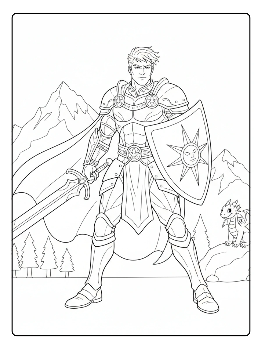 Fantasy Coloring Pages – Fantasy Hero