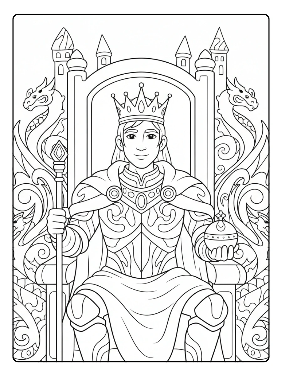 Fantasy Coloring Pages – Fantasy King