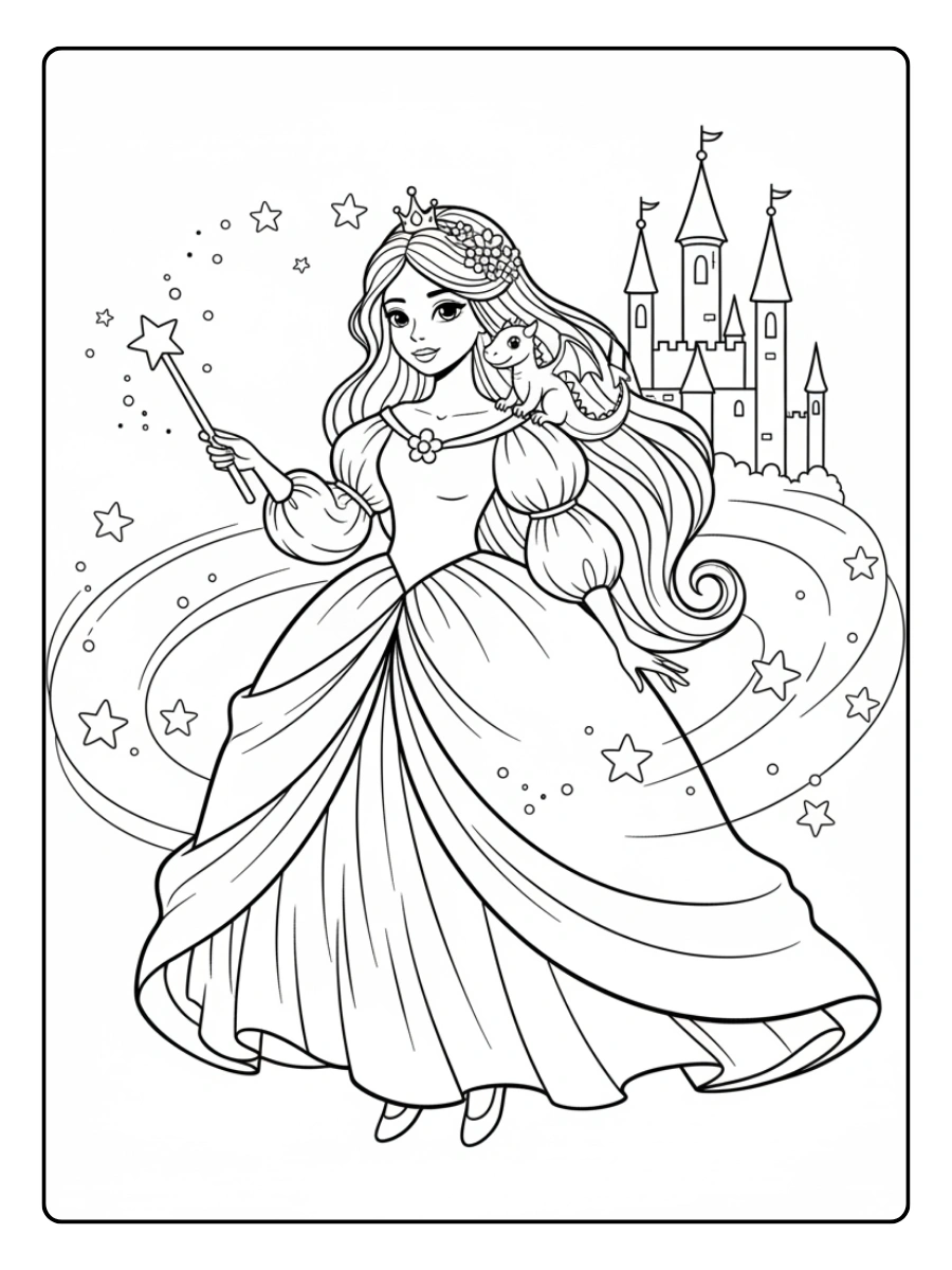 Fantasy Coloring Pages – Fantasy Princess