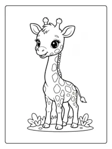 Giraffe Coloring Pages – Cute Giraffe Set