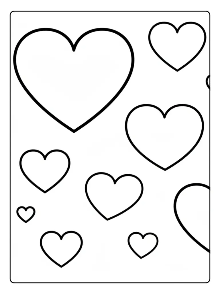 Hearts Coloring Pages – Heart Outline