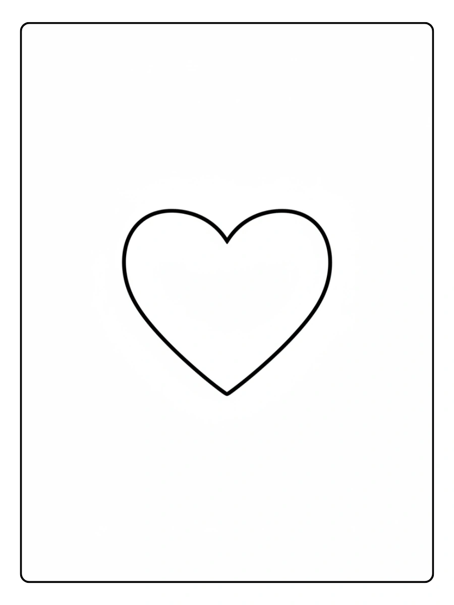 Hearts Coloring Pages – Simple Heart