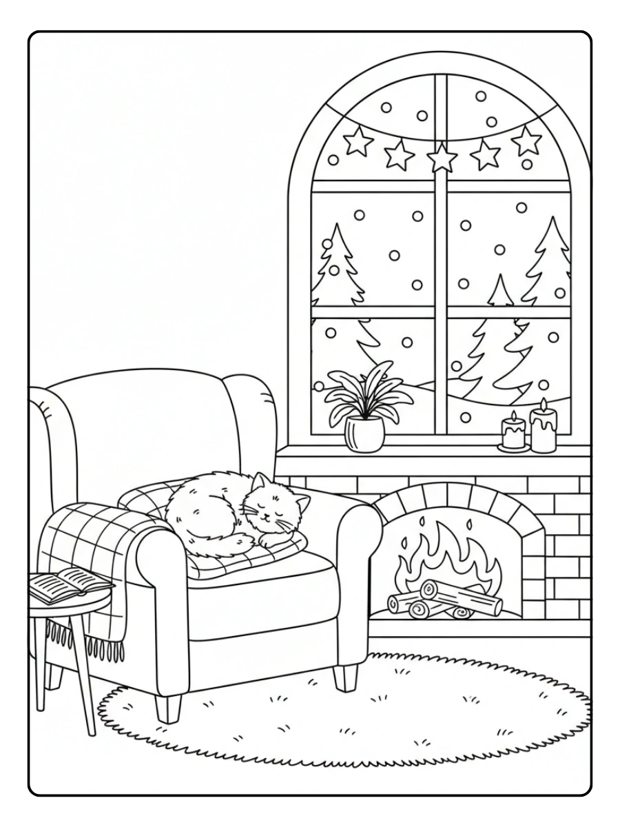 January Coloring Pages – Cozy Winter