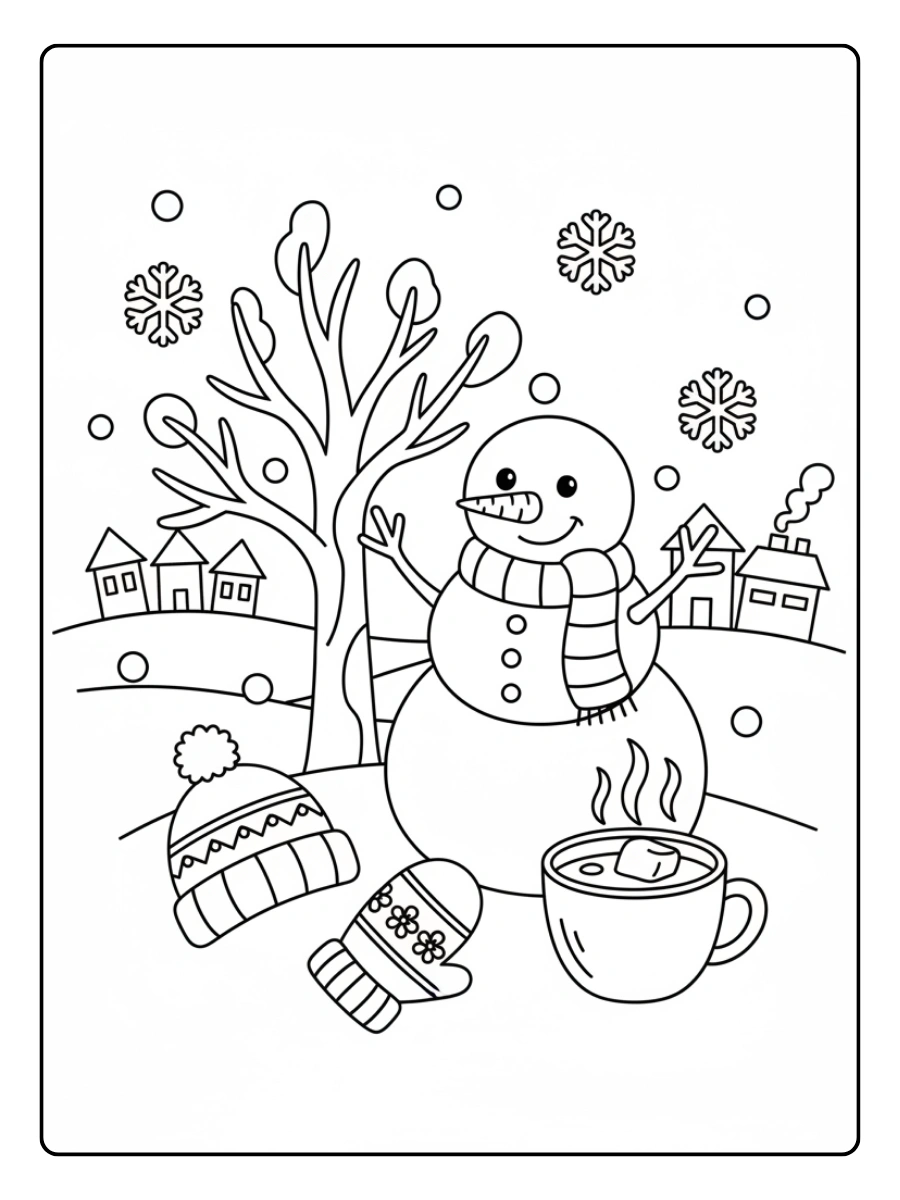 January Coloring Pages – Simple January Theme