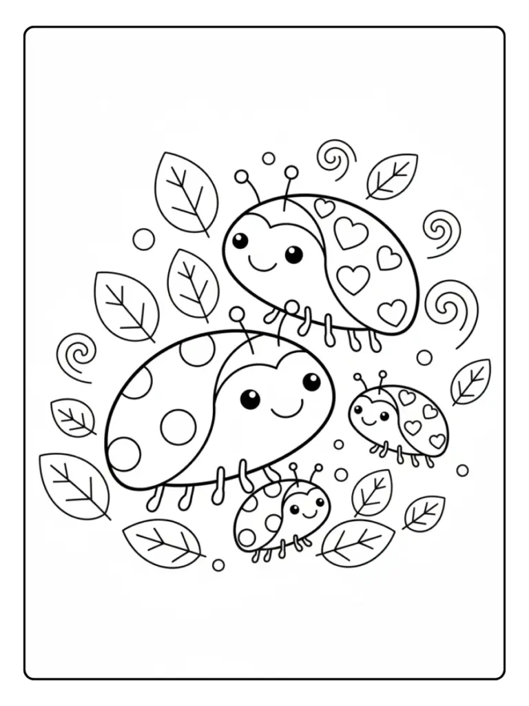 Ladybug Coloring Pages – Ladybug Family
