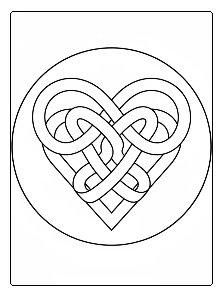 Love Symbols Coloring Pages – Love Knot
