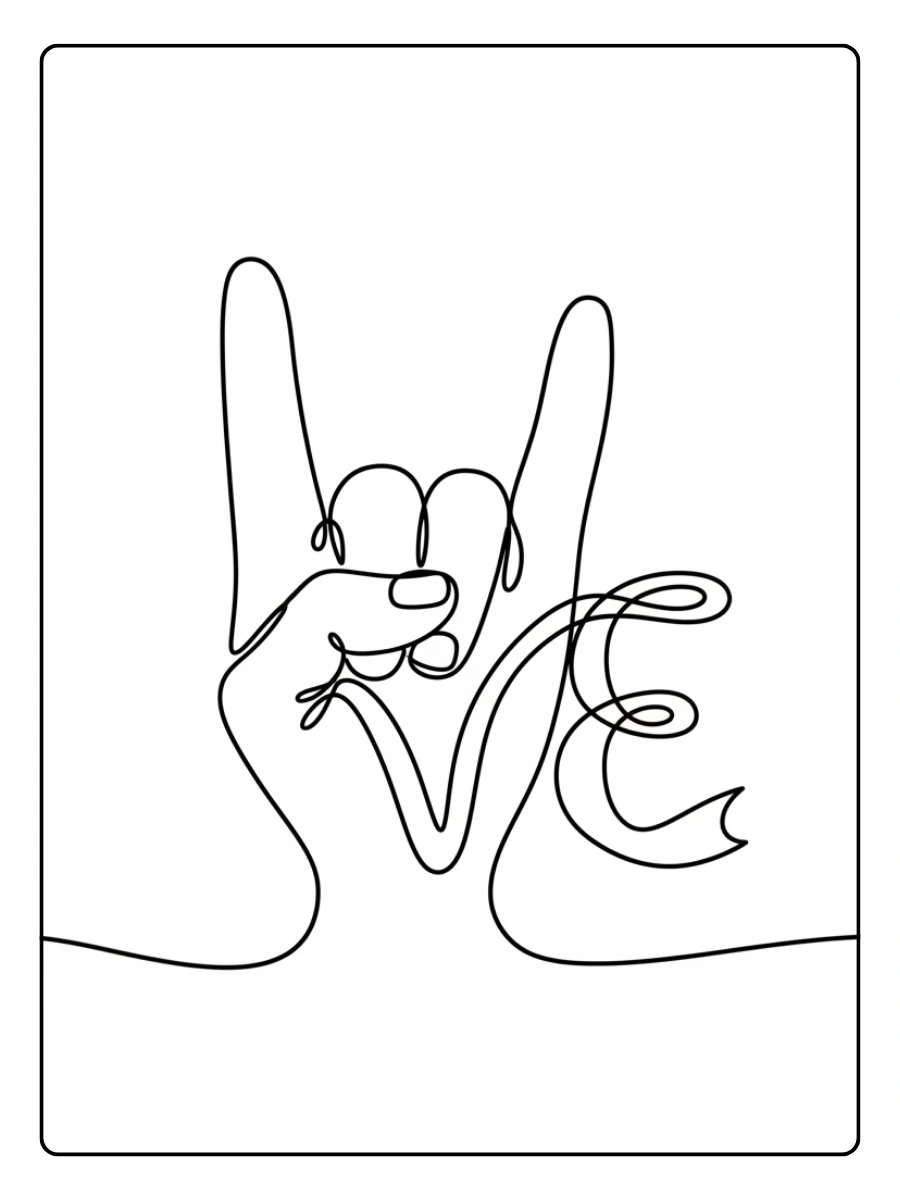 Love Symbols Coloring Pages – Love Sign