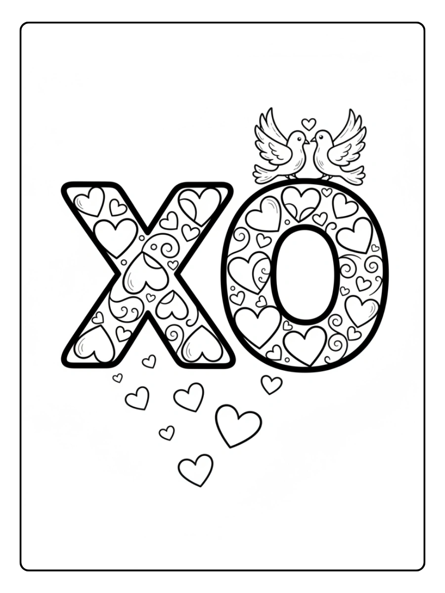 Love Symbols Coloring Pages – XO Love